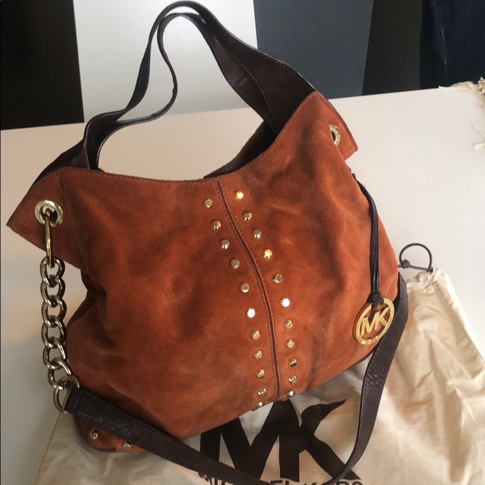 Michael Kors suede hobo.